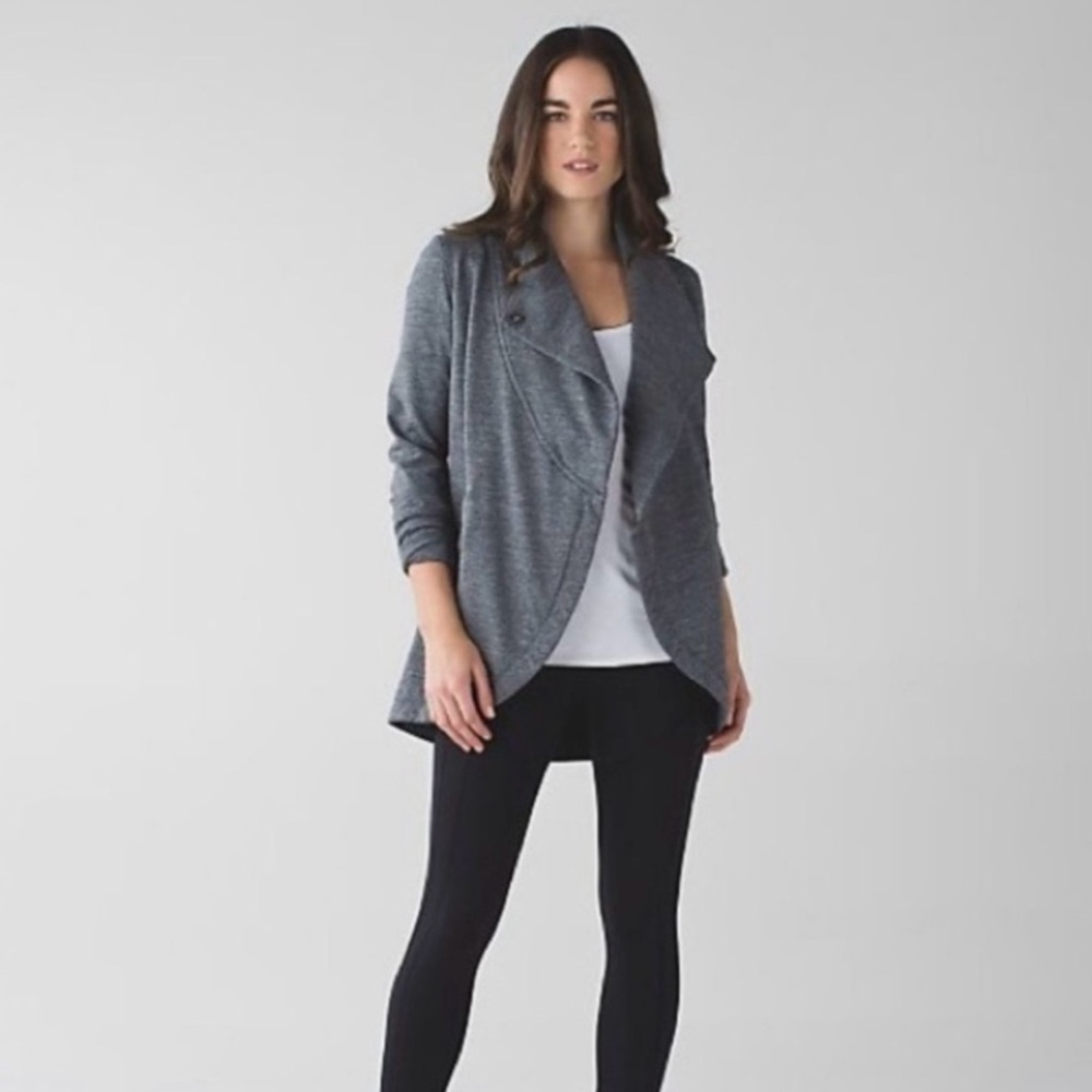 Lululemon Athletica That’s a Wrap Cardigan, Smokey Grey with Ombré fade, no tag